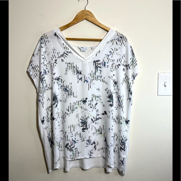 Reitmans Size 3X Printed Top Blouse V-Neck - Picture 2 of 9